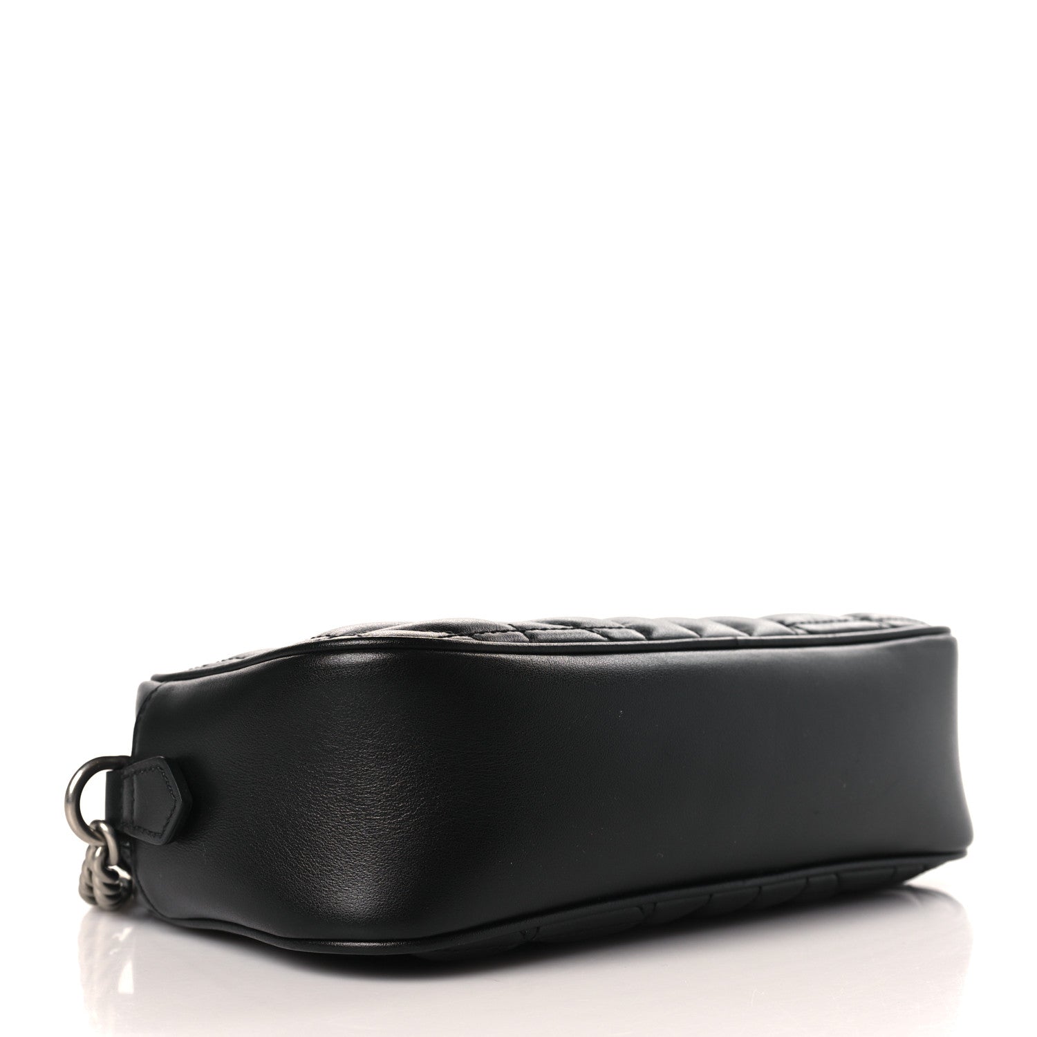 Gucci Calfskin Matelasse Aria Small GG Marmont Chain Shoulder Bag Black 4 of 9