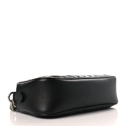 Gucci Calfskin Matelasse Aria Small GG Marmont Chain Shoulder Bag Black 4 of 9