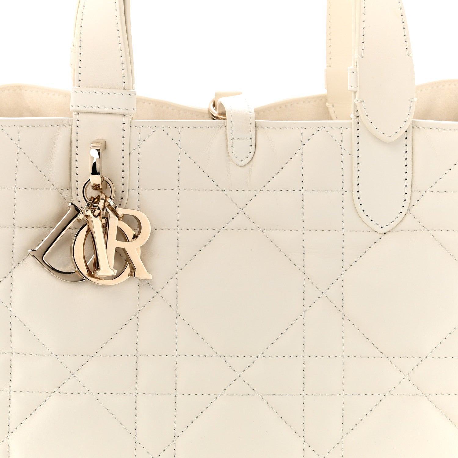 Christian Dior Calfskin Macrocannage Medium Toujours Latte 9 of 11