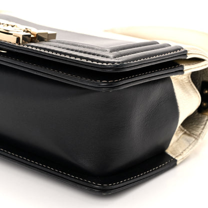 Chanel Metallic Goatskin Calfskin Small Boy Flap Gold Black 10 of 10