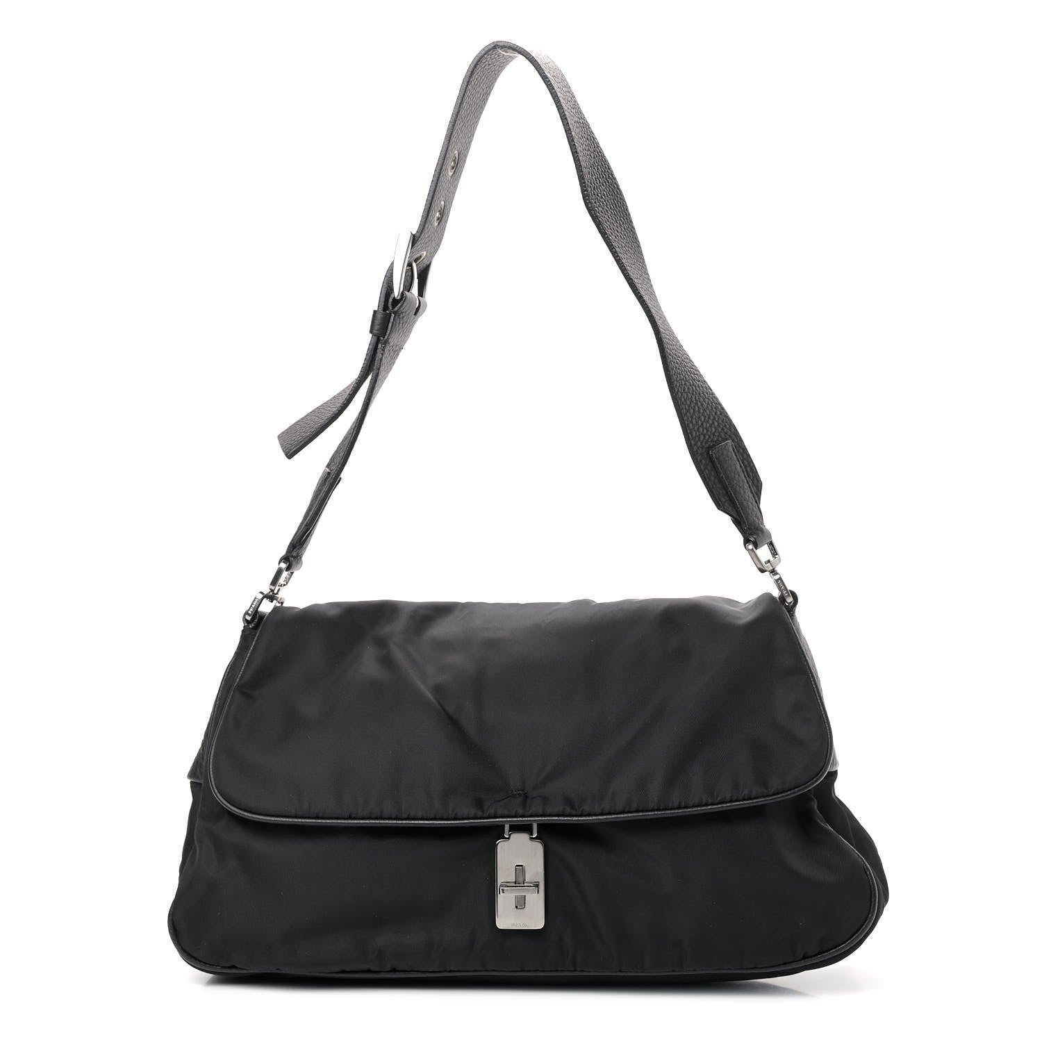 Prada Tessuto Nylon Daino Shoulder Bag Black 1 of 8