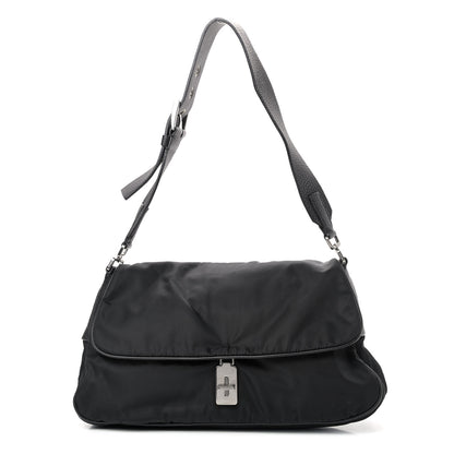 Prada Tessuto Nylon Daino Shoulder Bag Black 1 of 8