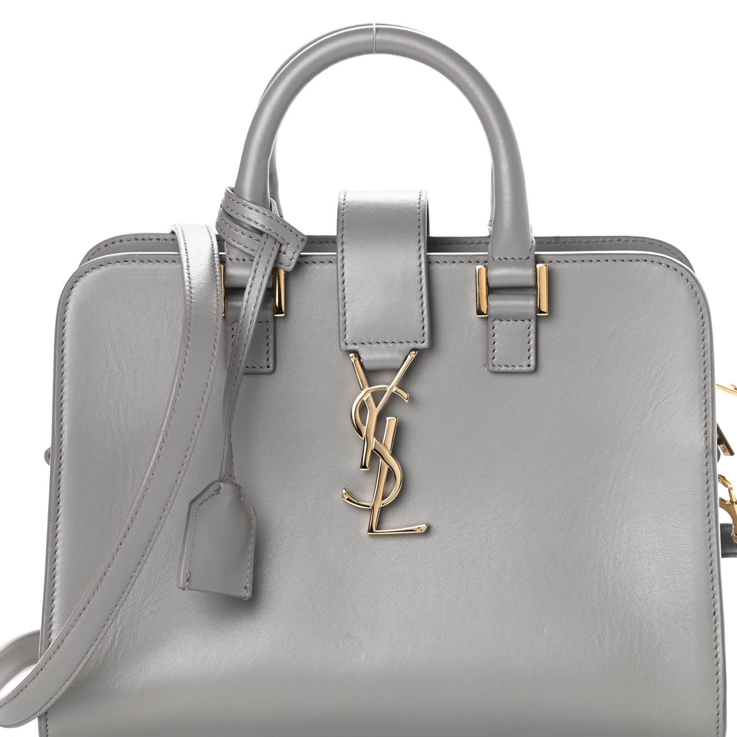 Calfskin Monogram Baby Cabas Oyster Grey