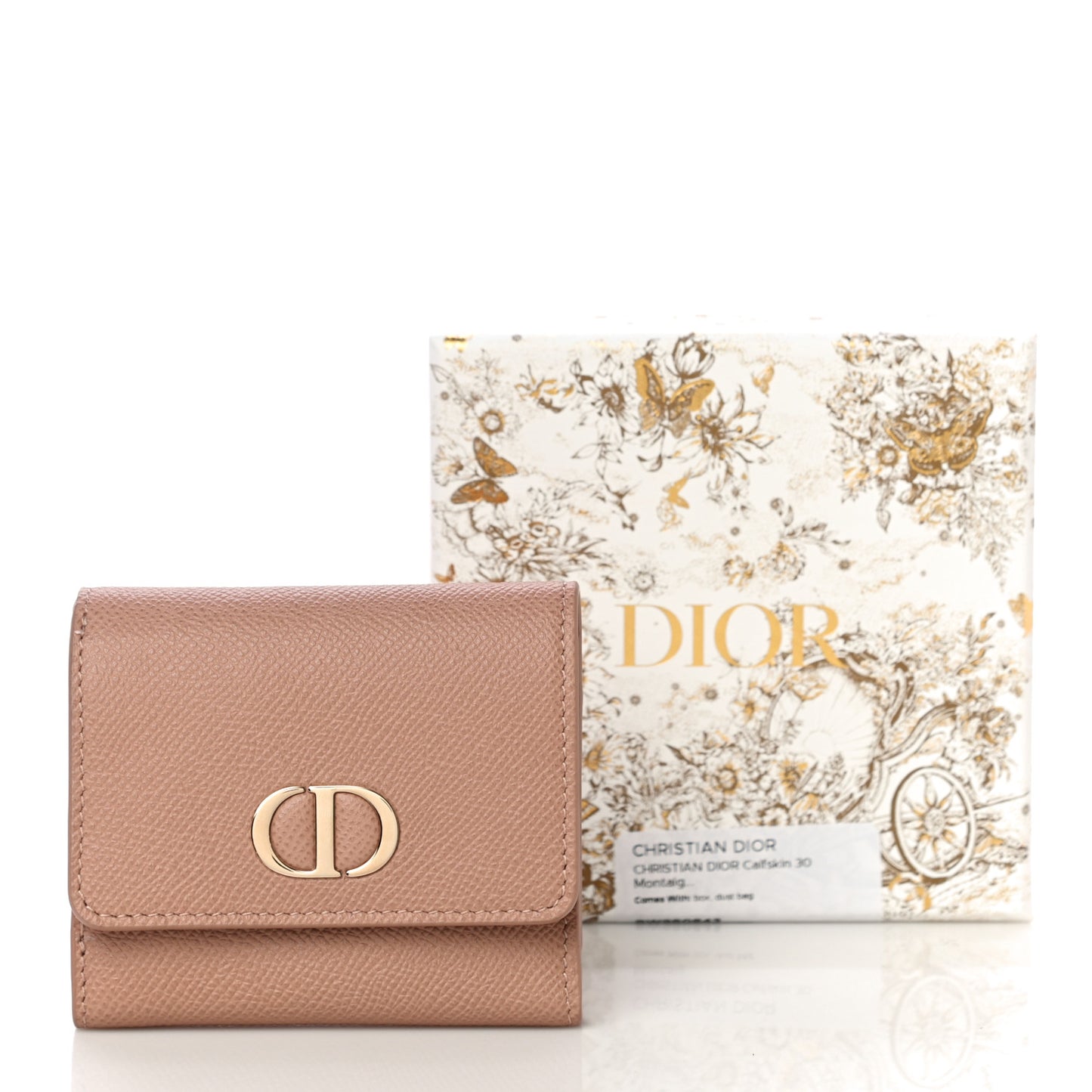 Calfskin 30 Montaigne Wallet Rose de Vent