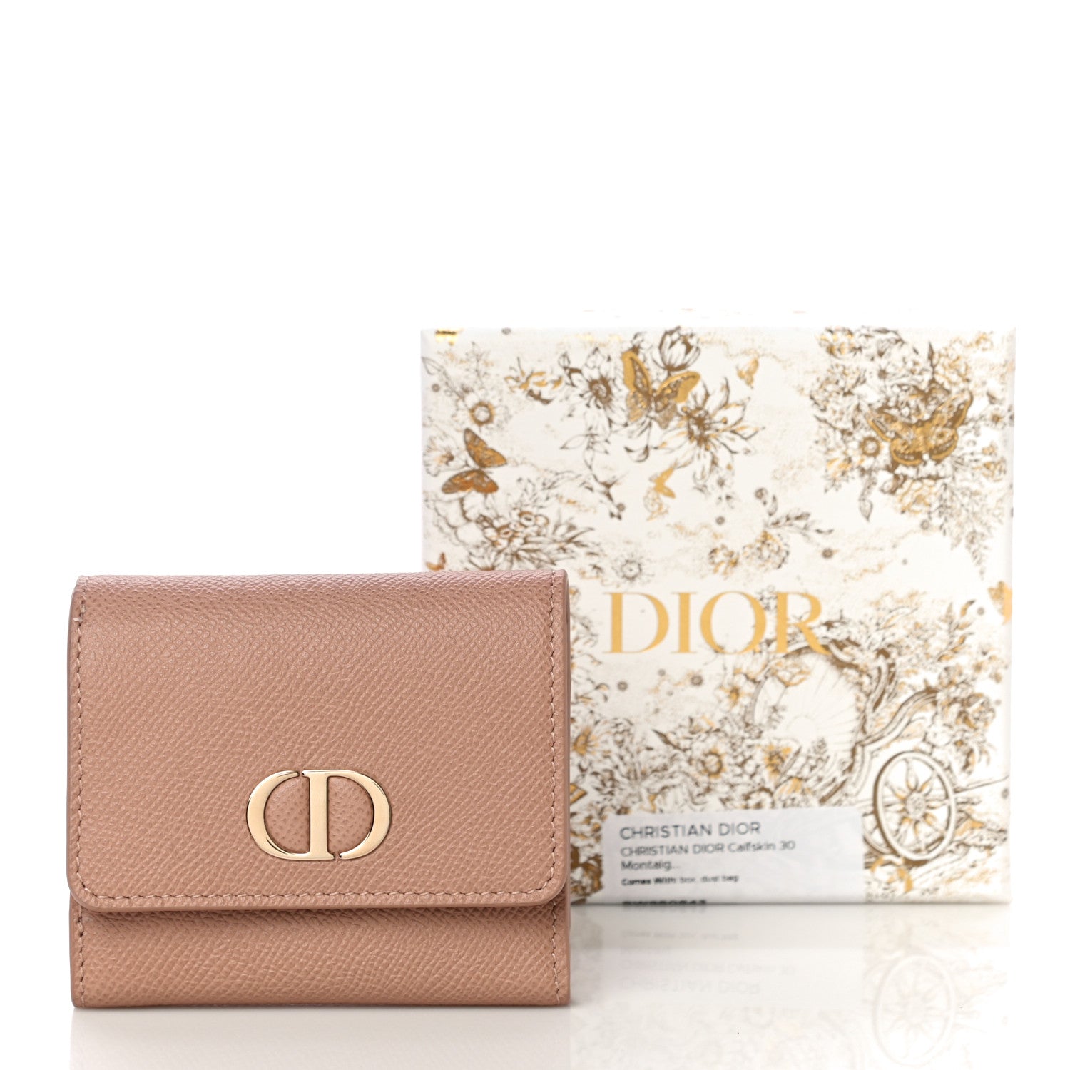 Christian Dior Calfskin 30 Montaigne Wallet Rose de Vent 10 of 10