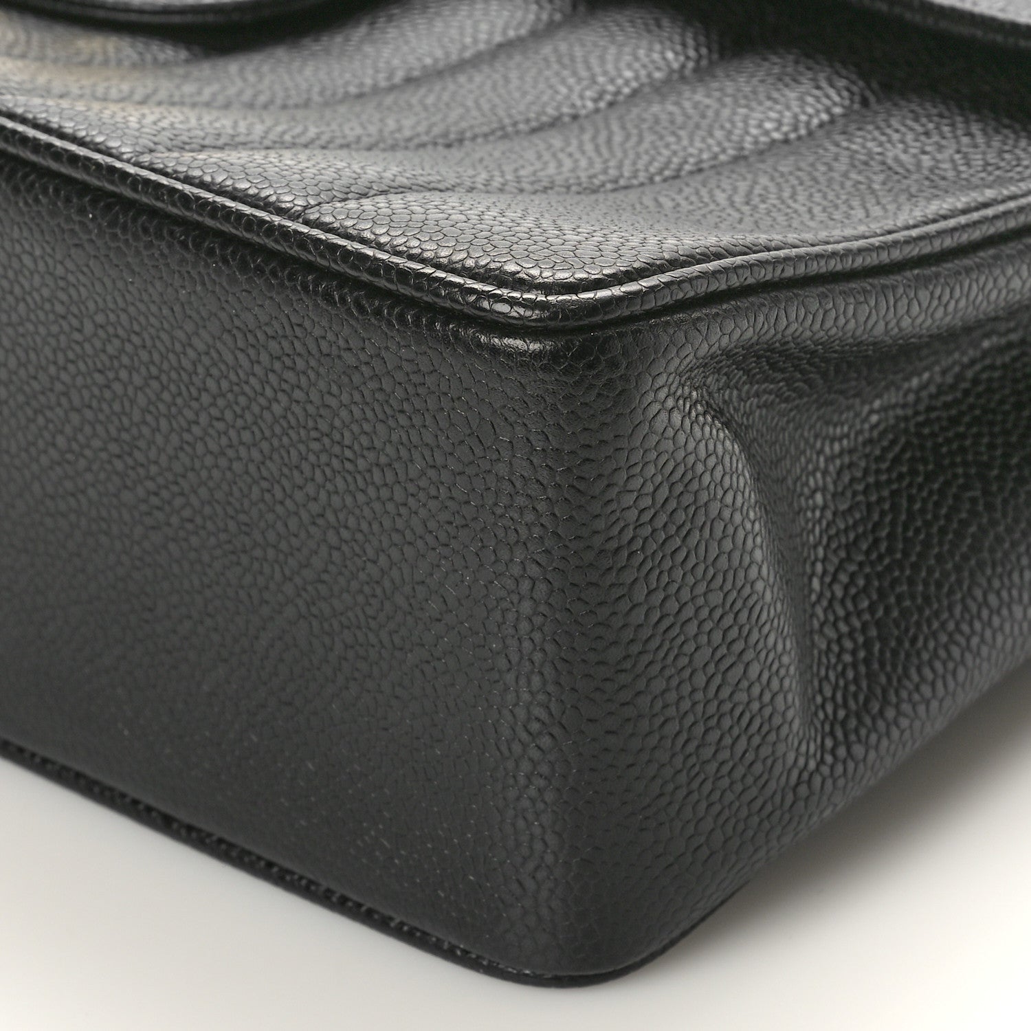 Chanel Caviar Vertical Quilted Jumbo Single Flap Black 9 of 9