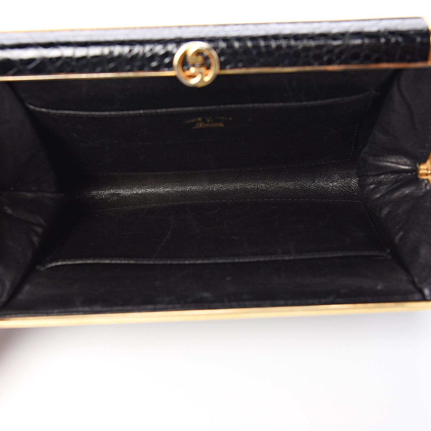 Gucci Crocodile Clutch Black 4 of 11