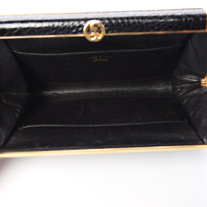 Gucci Crocodile Clutch Black 4 of 11