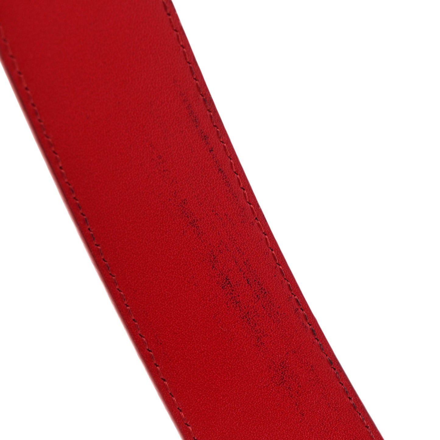 Calfskin 35mm LV New Wave Belt 80/32 Red