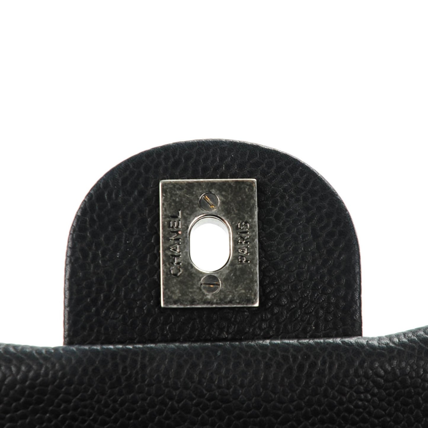 Caviar Quilted Medium Rock In Rome Single Flap Black