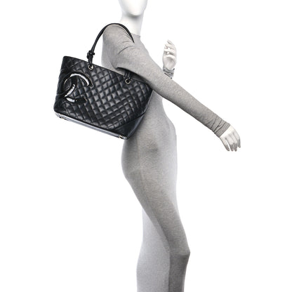 Chanel Calfskin Quilted Large Cambon Tote Black 2 of 11