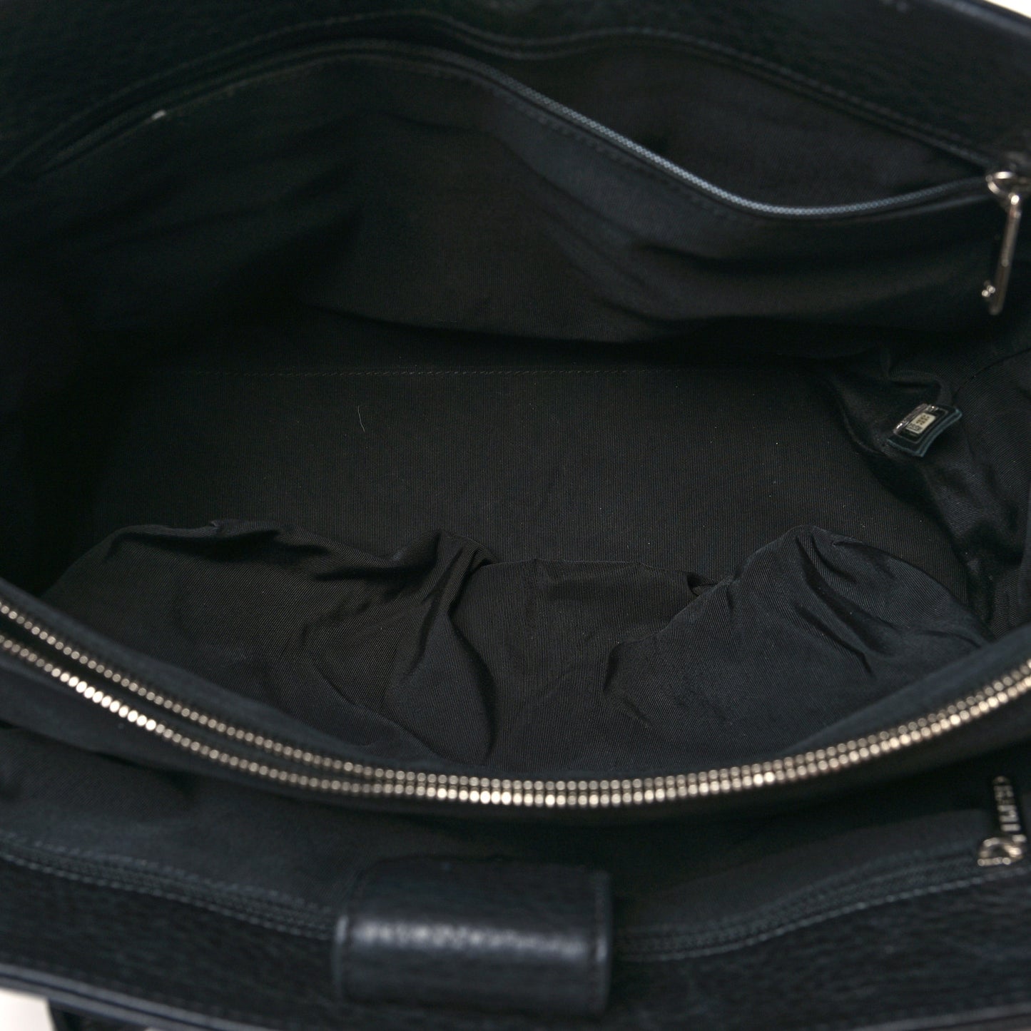 Calfskin Cerf Executive Shopper Tote Black