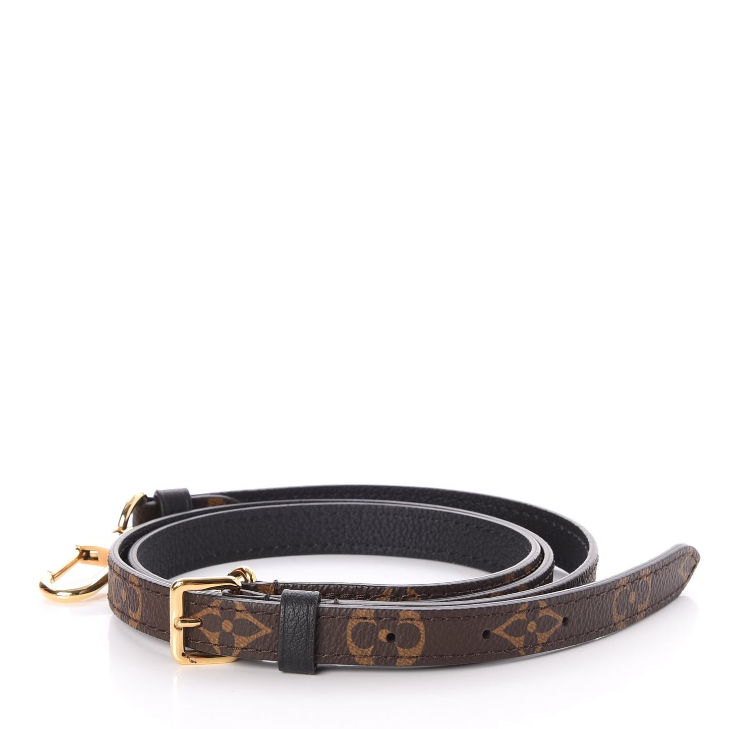Calfskin Monogram Marignan Adjustable Shoulder Strap Black