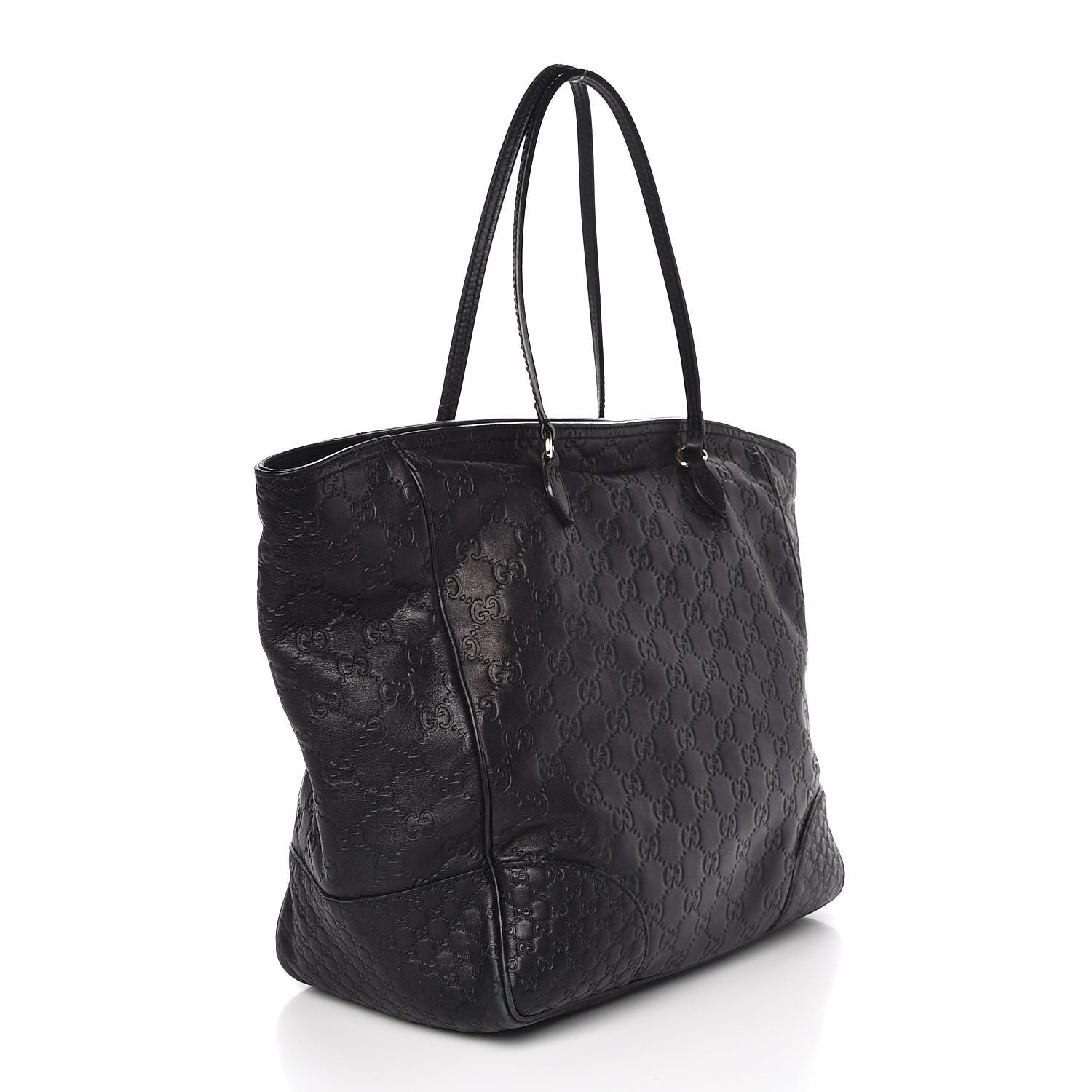 Gucci Guccissima Medium Bree Zippered Tote Black 2 of 10