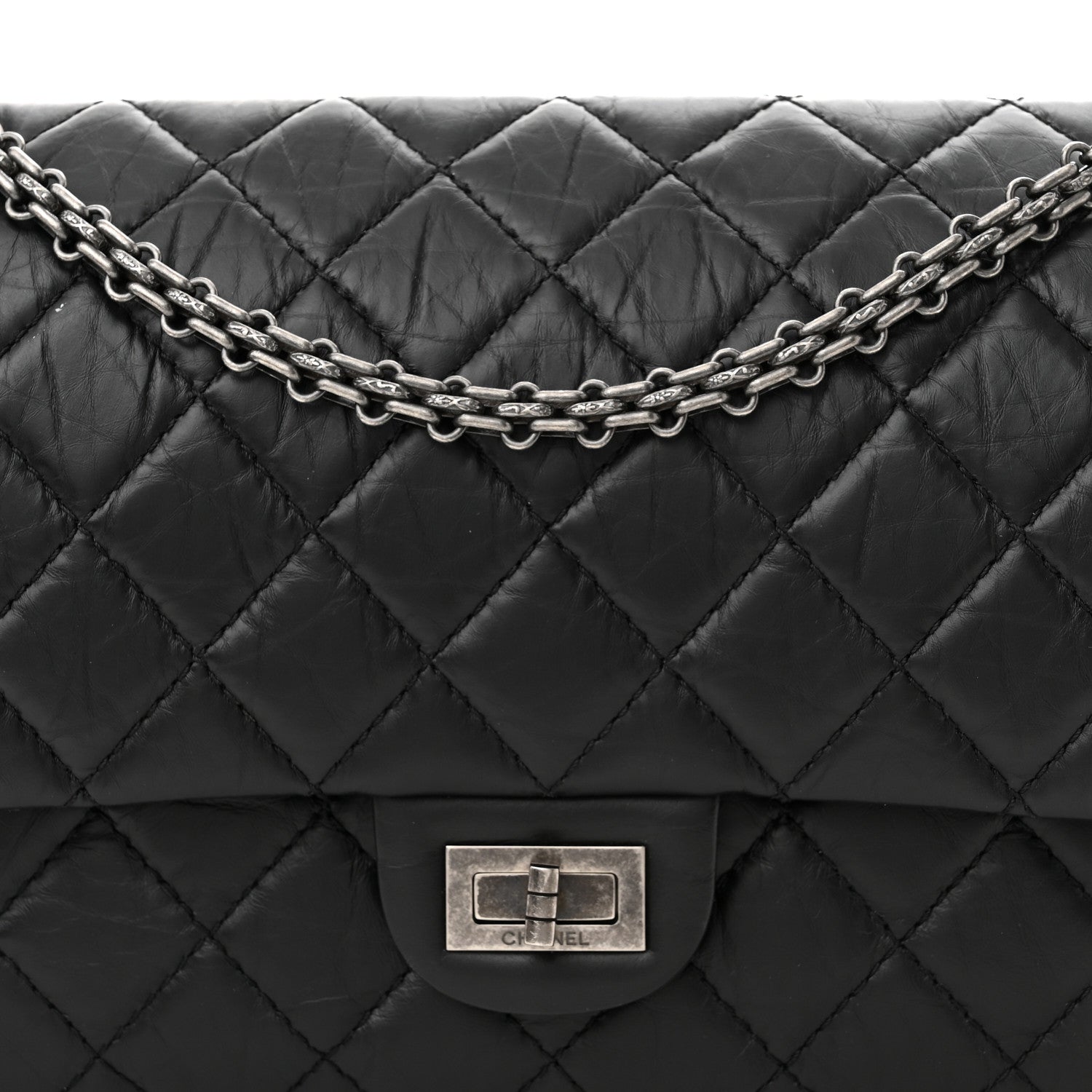 Chanel Aged Calfskin Quilted 2.55 Reissue 226 Flap Black 8 of 11