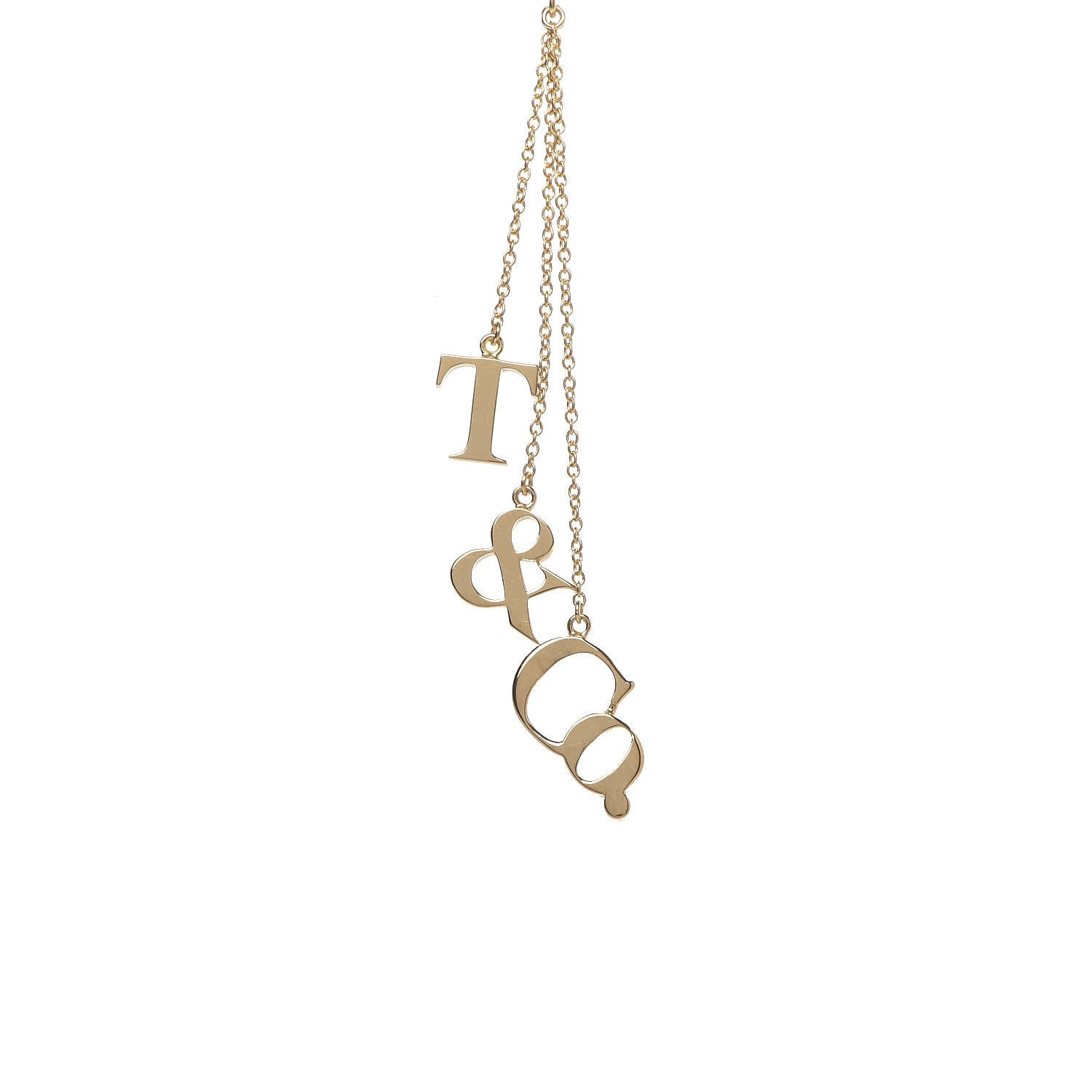 Tiffany 18K Yellow Gold T Lariat Necklace 4 of 6