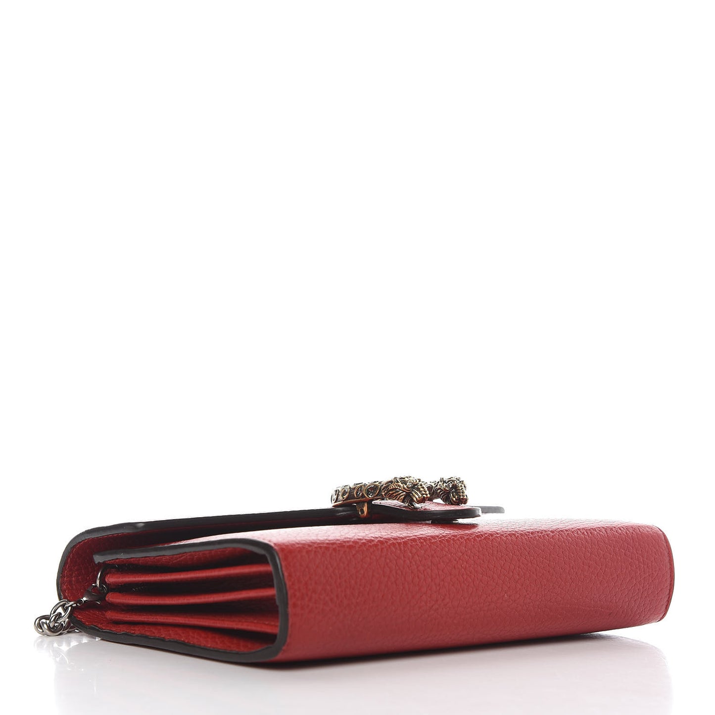 Calfskin Mini Dionysus Chain Wallet Hibiscus Red