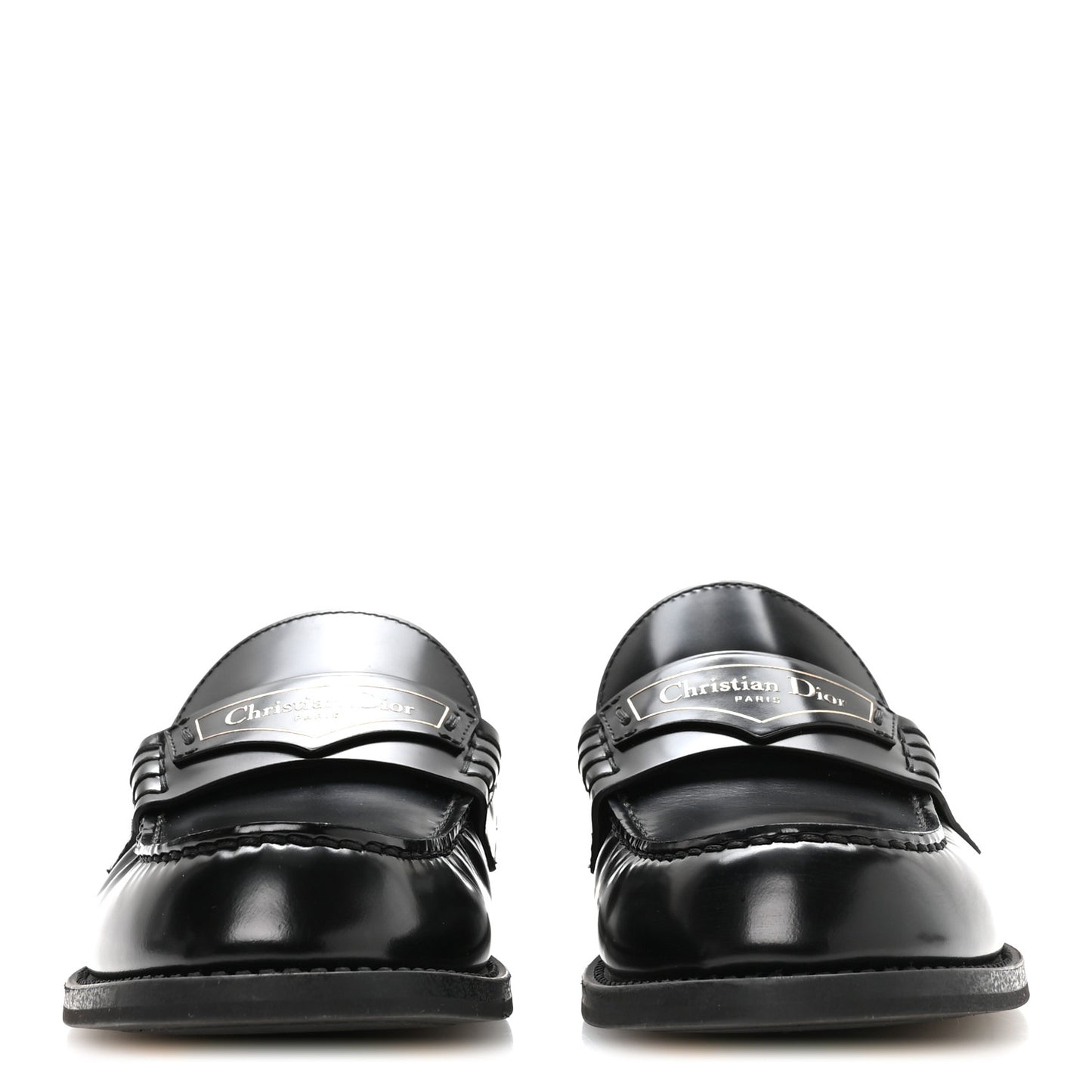 Brushed Calfskin Boy Loafer Mule 35.5 Black