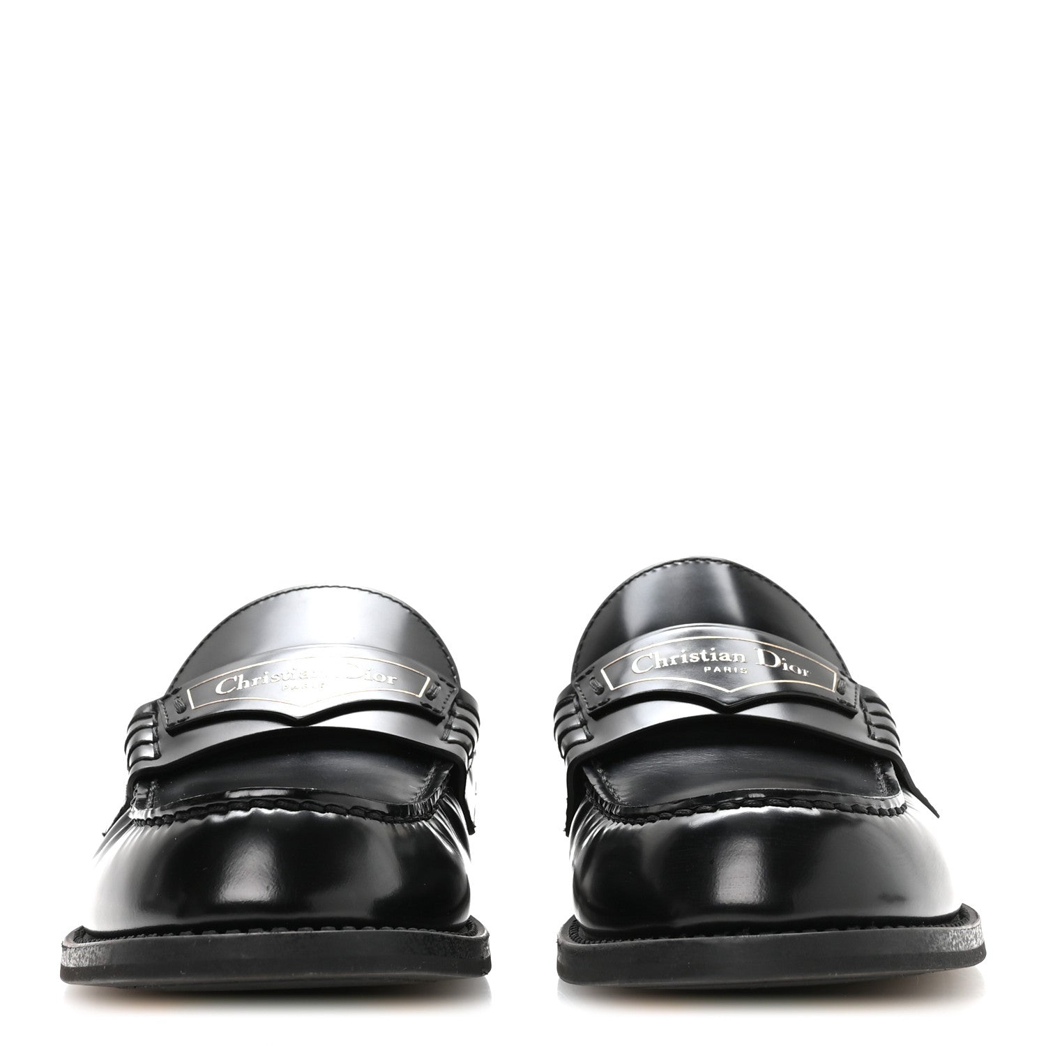 Christian Dior Brushed Calfskin Boy Loafer Mule 35.5 Black 3 of 8