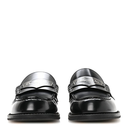 Christian Dior Brushed Calfskin Boy Loafer Mule 35.5 Black 3 of 8
