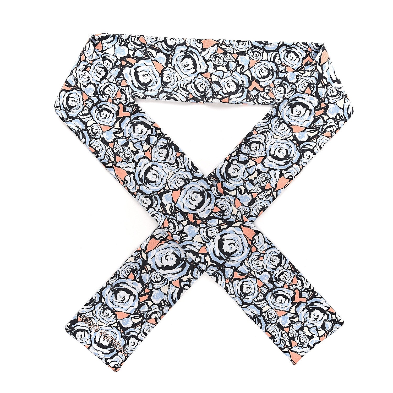 Louis Vuitton Rock n Roses Silk Bandeau Bleu Ciel 1 of 2