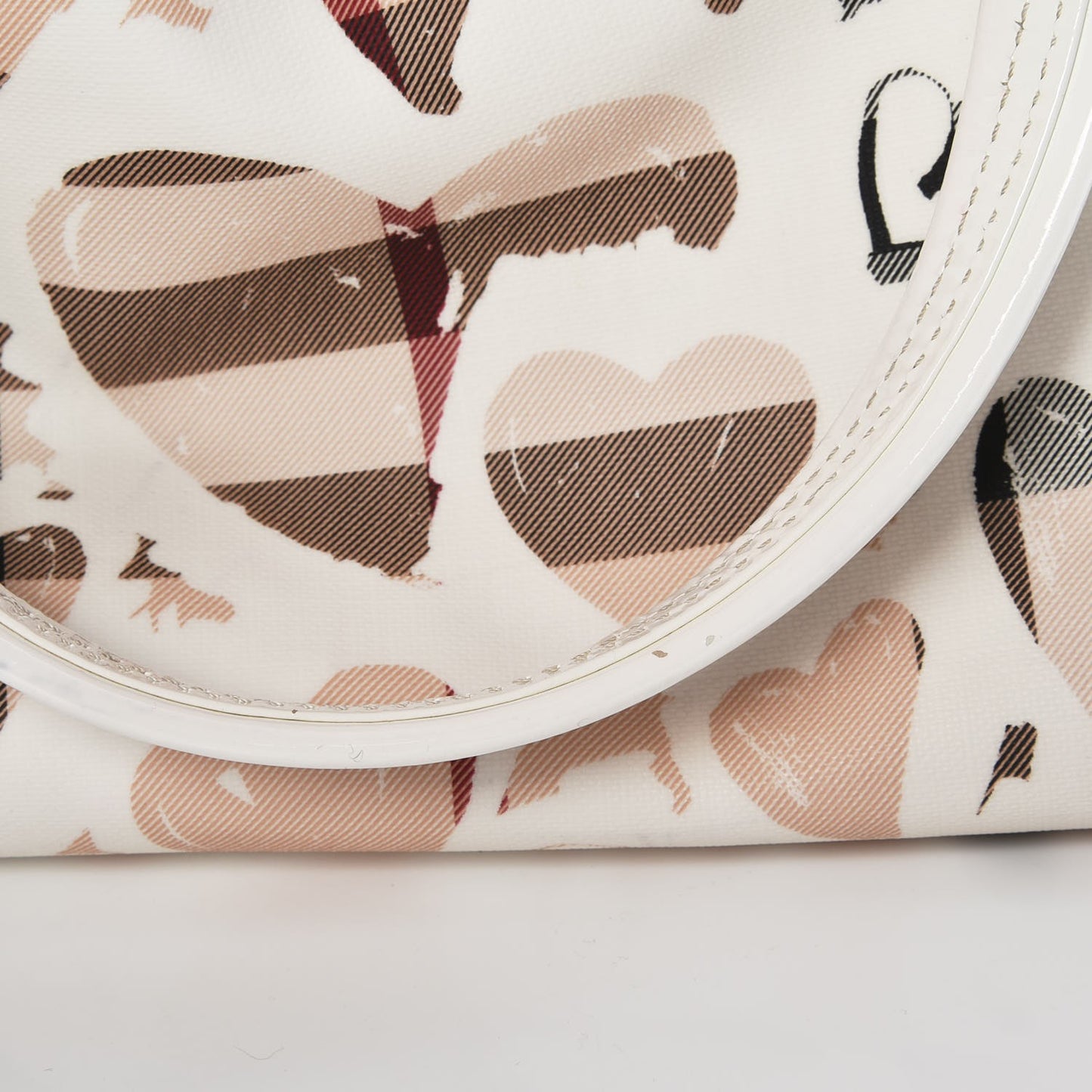 Nova Check Heart Tote White