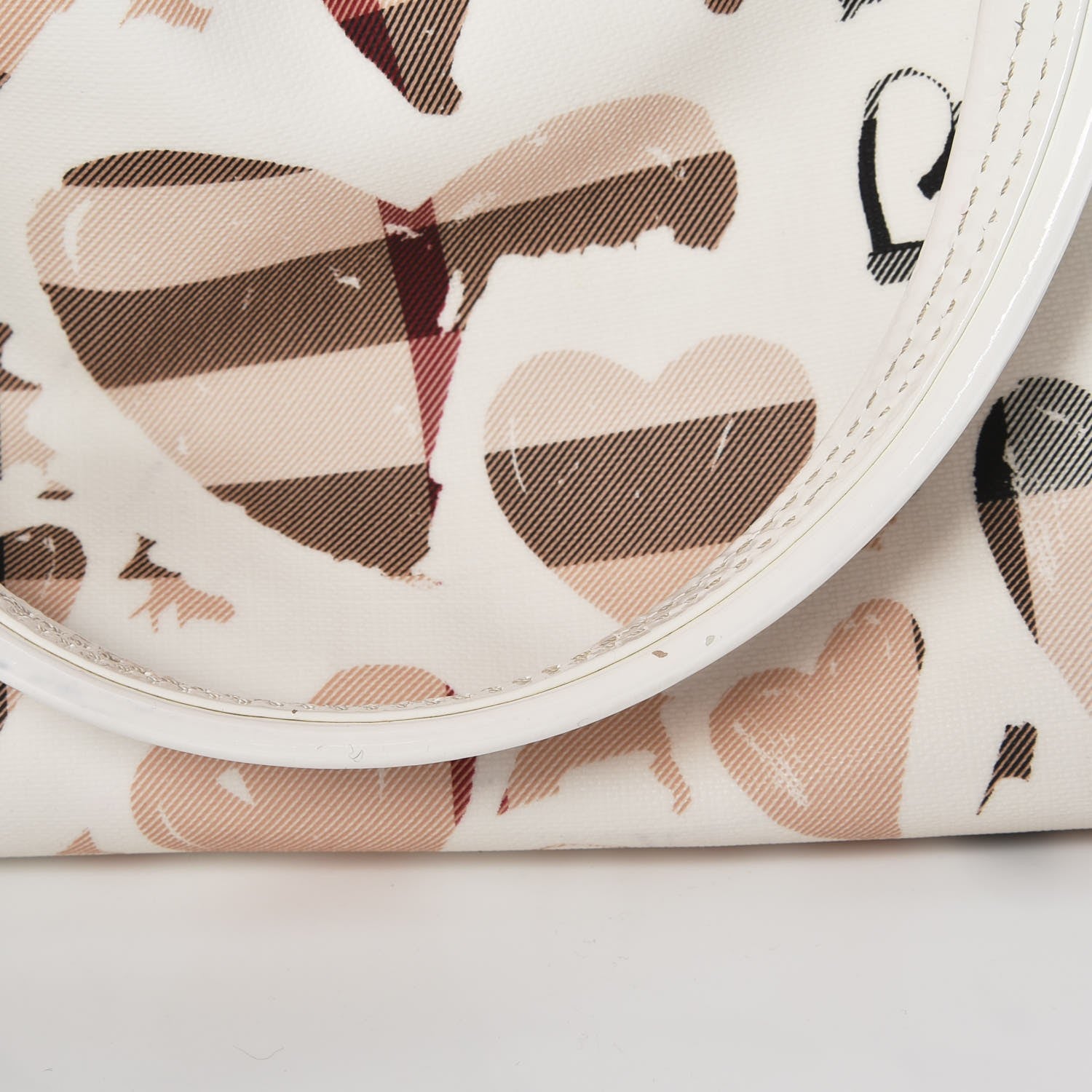 Burberry Nova Check Heart Tote White 12 of 13