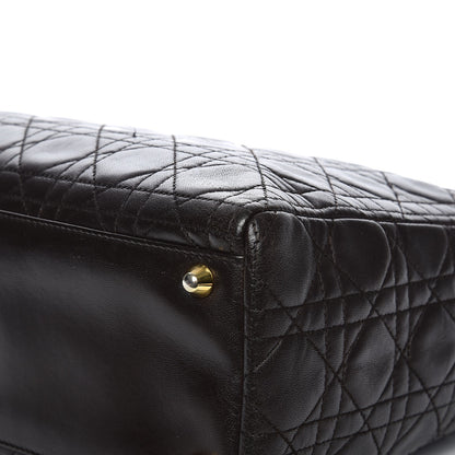 Christian Dior Vintage Lambskin Cannage Large Lady Dior Dark Brown 13 of 13