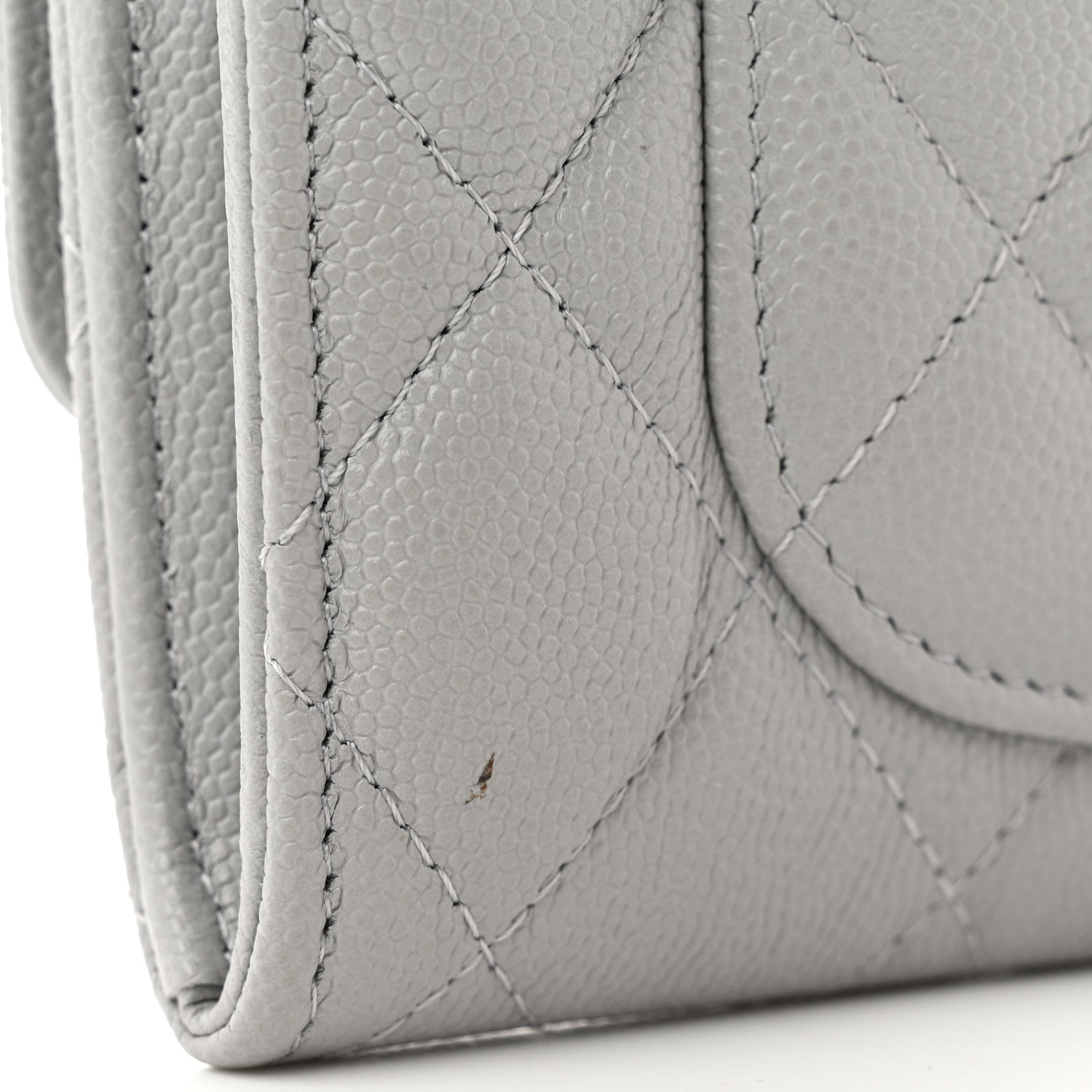 Chanel Caviar Quilted Large Flap Wallet Grey 9 of 9