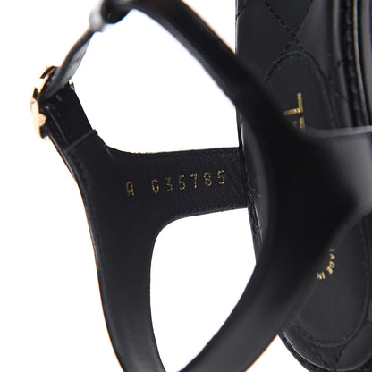 Chanel Calfskin Medallion CC Thong Sandals 36 Black 8 of 9
