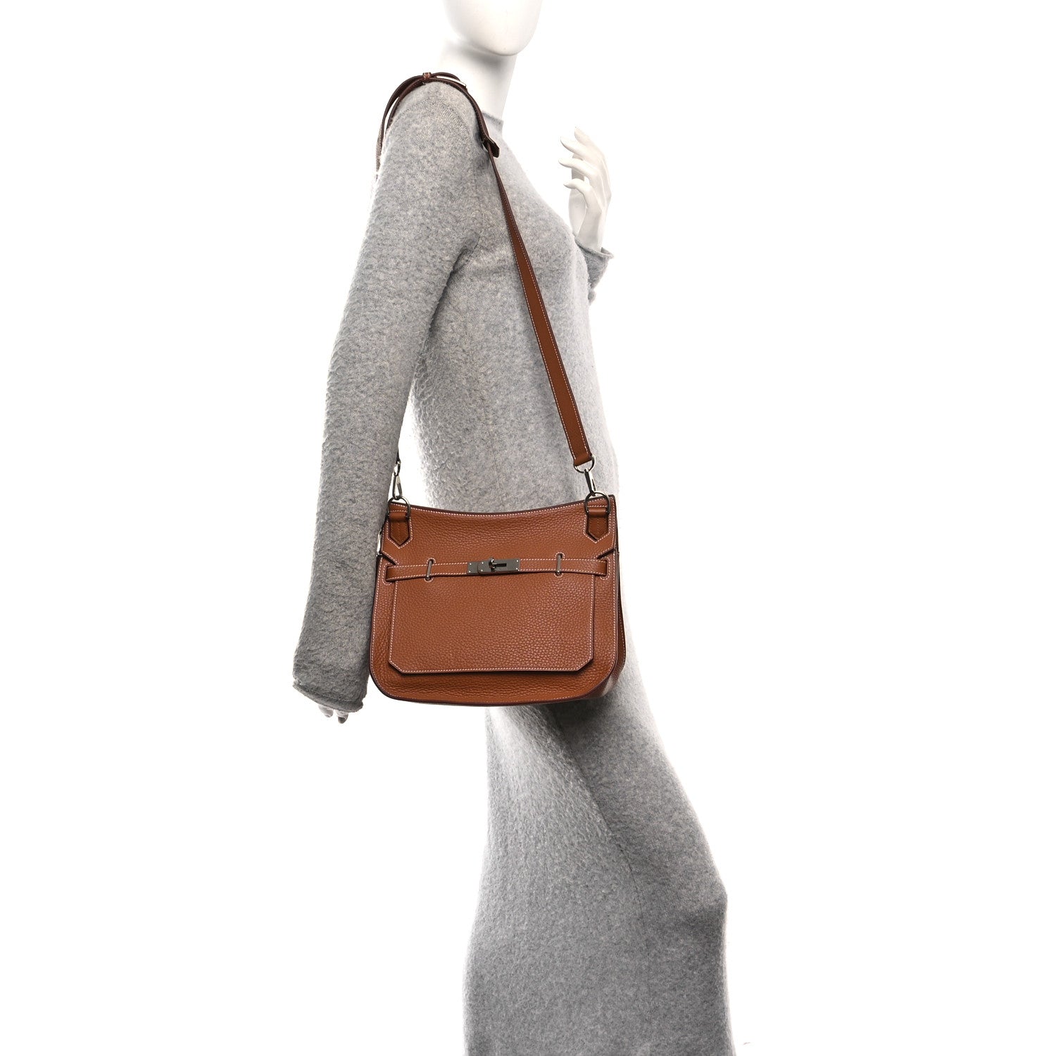 Hermes Taurillon Clemence Jypsiere 28 Gold 2 of 11