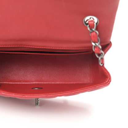 Chanel Lambskin Quilted Mini Rectangular Flap Red 5 of 14