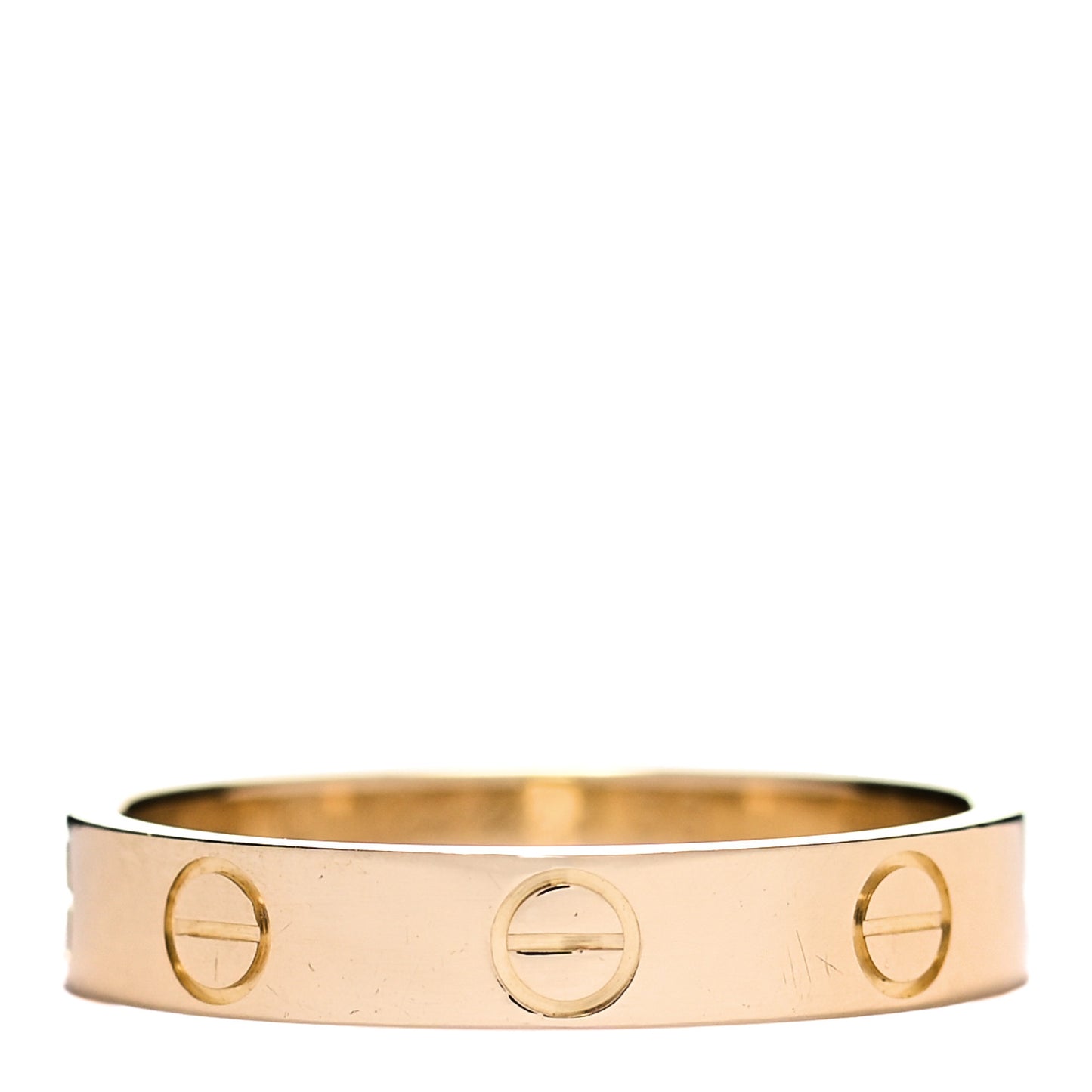 18K Yellow Gold 3.5mm LOVE Wedding Band Ring 53 6.5