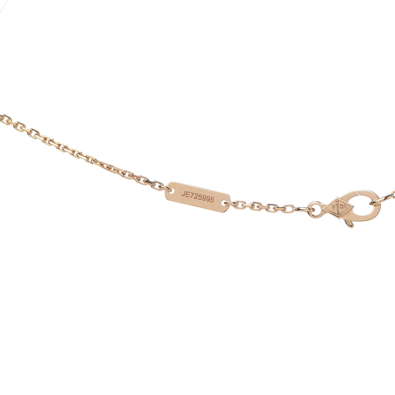 Van Cleef & Arpels 18K Yellow Gold Mother of Pearl Vintage Alhambra Pendant Necklace 5 of 8