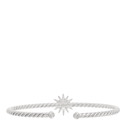 David Yurman Sterling Silver Diamond Starburst Cuff Bracelet 2 of 3