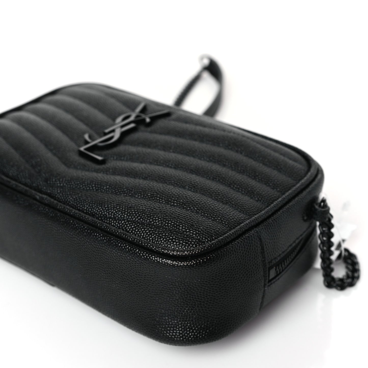 Grain De Poudre Matelasse Monochrome Monogram Mini Lou Camera Bag Black