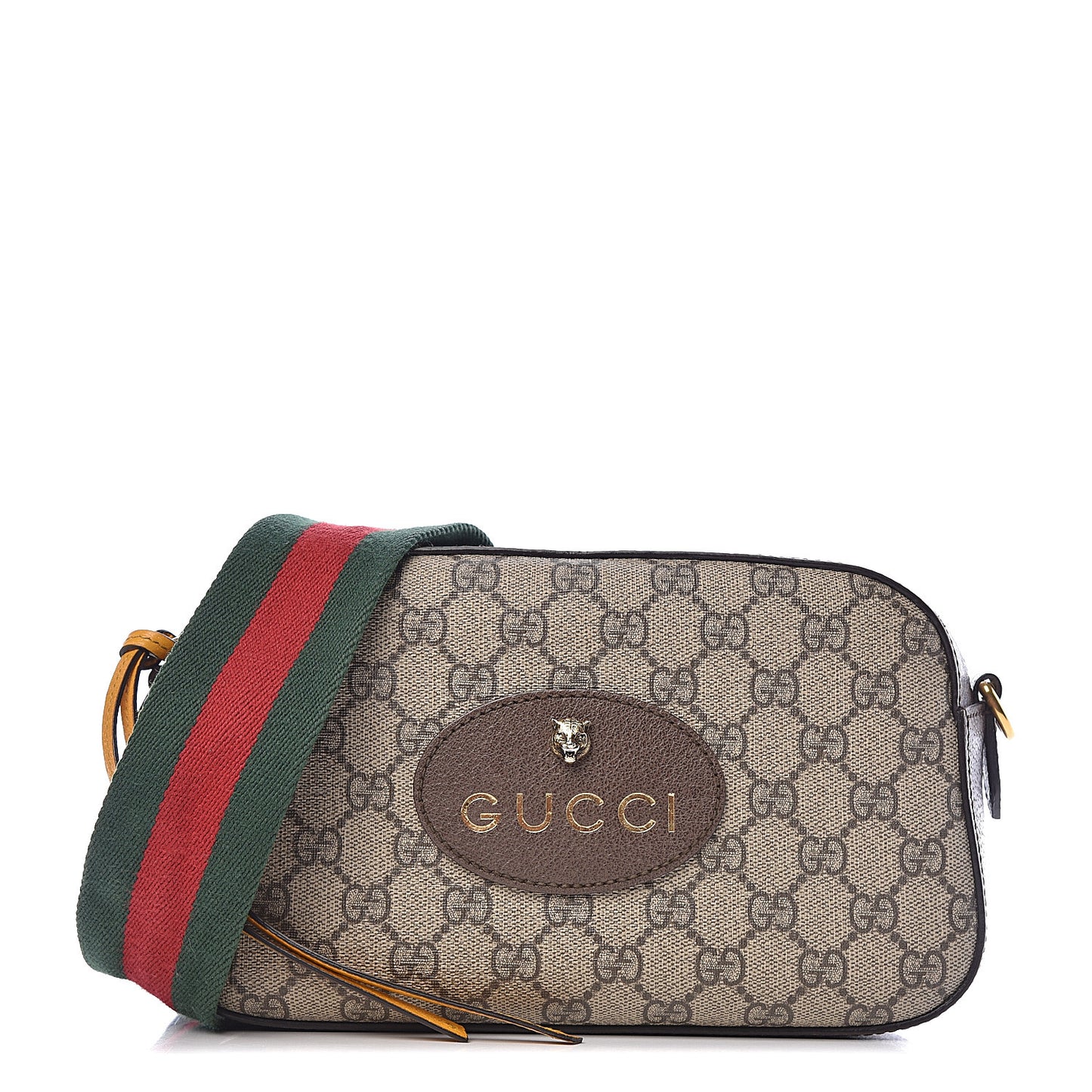 GG Supreme Monogram Web Neo Vintage Shoulder Bag Beige New Acero Crop