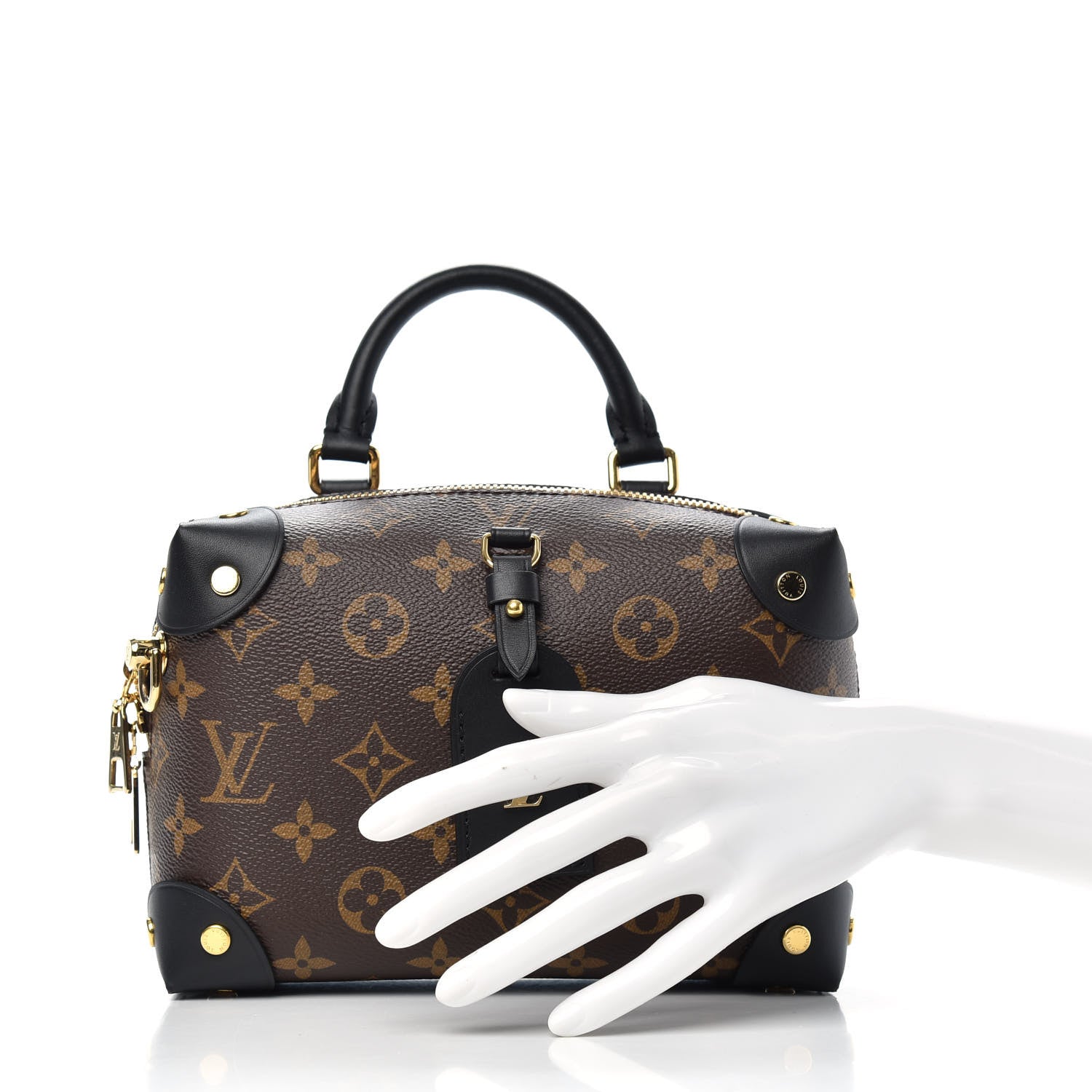 Louis Vuitton Monogram Petite Malle Souple Black 2 of 9