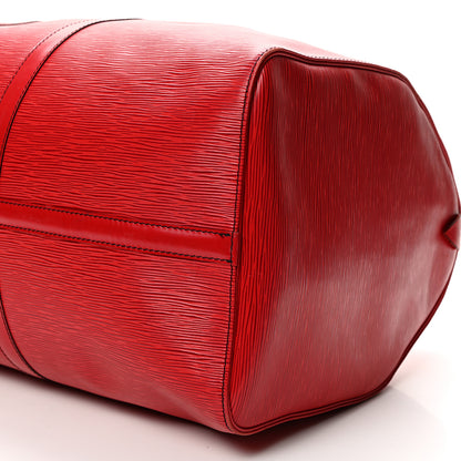 Louis Vuitton Epi Keepall 55 Castillan Red 10 of 10