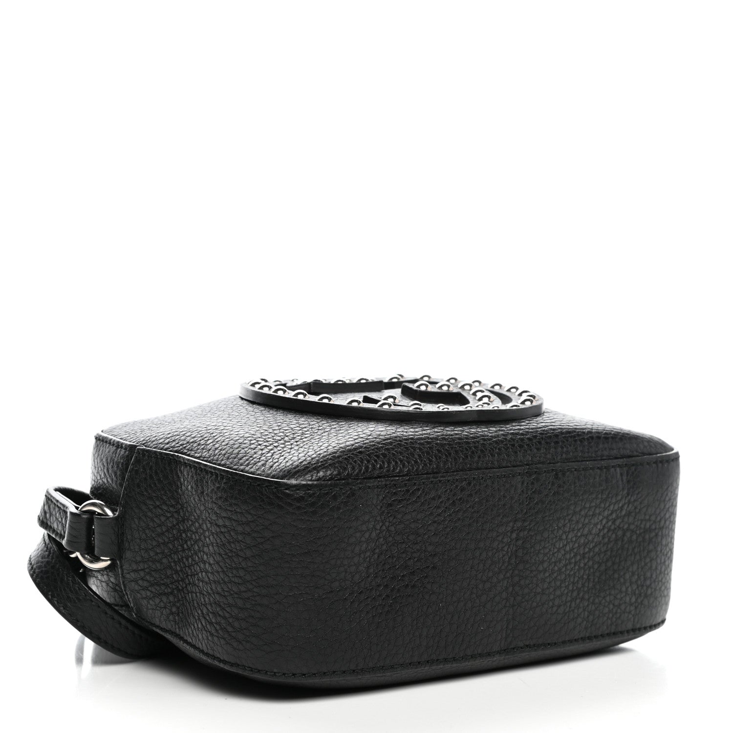 Gucci Pebbled Calfskin Studded Small Soho Disco Bag Black 4 of 10