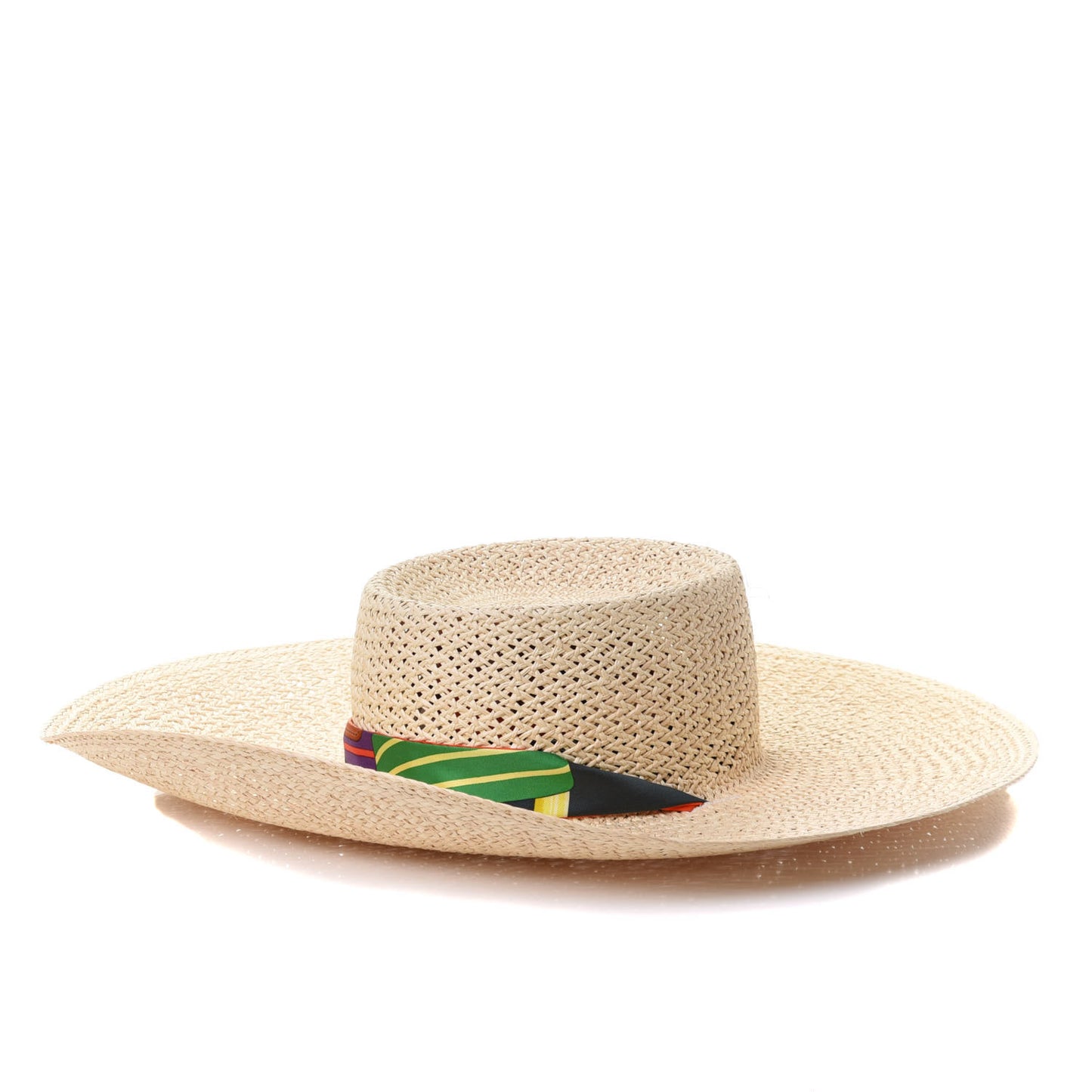 Straw Toscane Cannage Hat 57 Naturel Orange