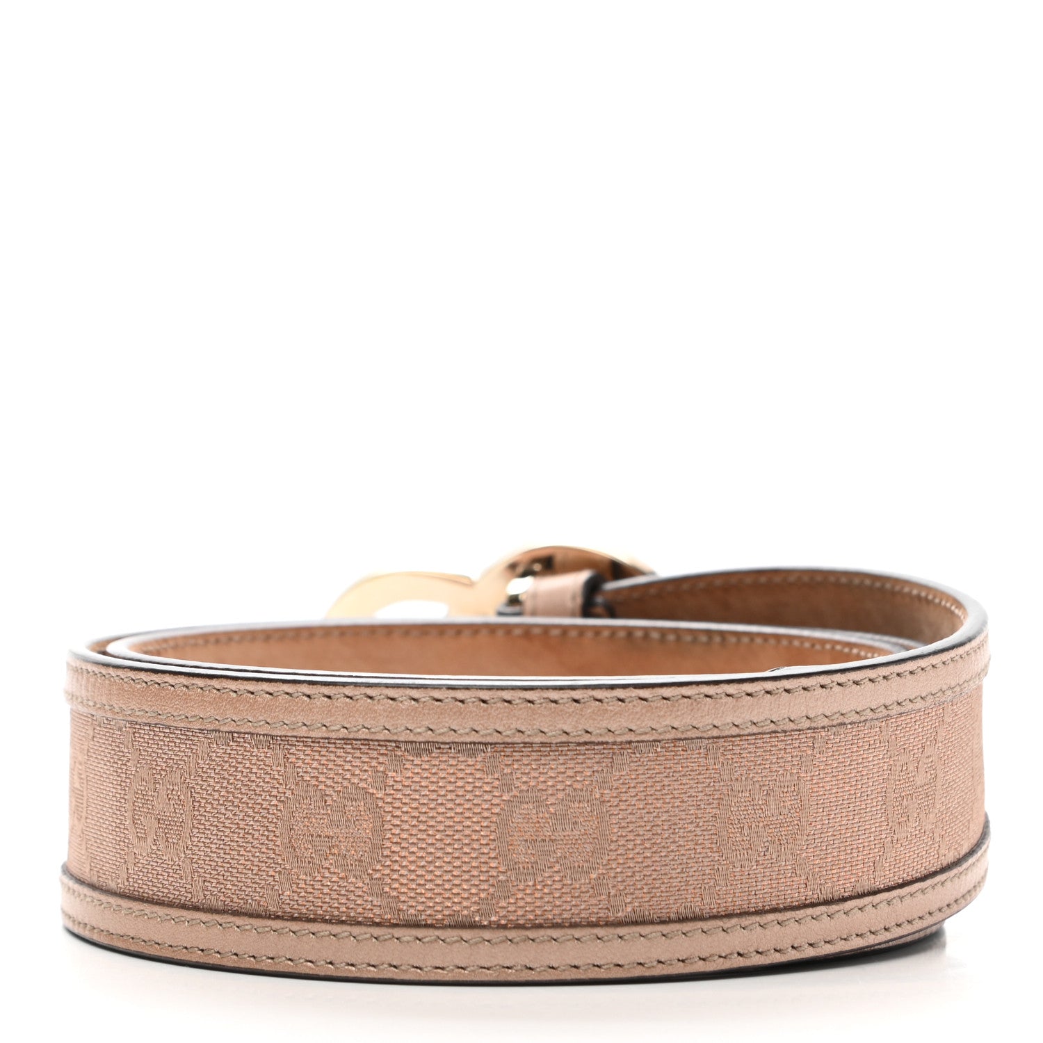 Gucci Calfskin Monogram Lovely Heart GG Belt 85 34 Beige 2 of 6