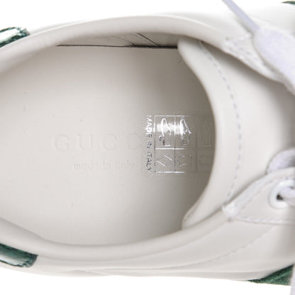 Gucci Calfskin Ayers Bee Embroidered Womens Ace Sneakers 36 White Green 7 of 8