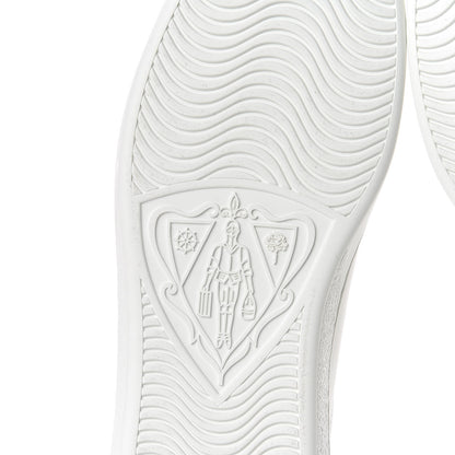 Gucci Calfskin Interlocking G Perforated Mens Ace Sneakers 7.5 White Grey Sky 6 of 10