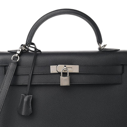 Hermes Vache Liegee Kelly Sellier 32 Black 33 of 34
