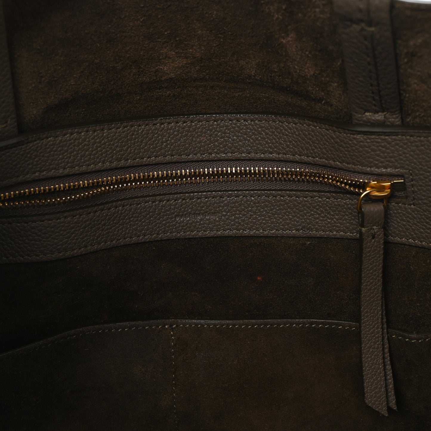 Soft Grained Calfskin Small Belt Cabas Phantom Taupe