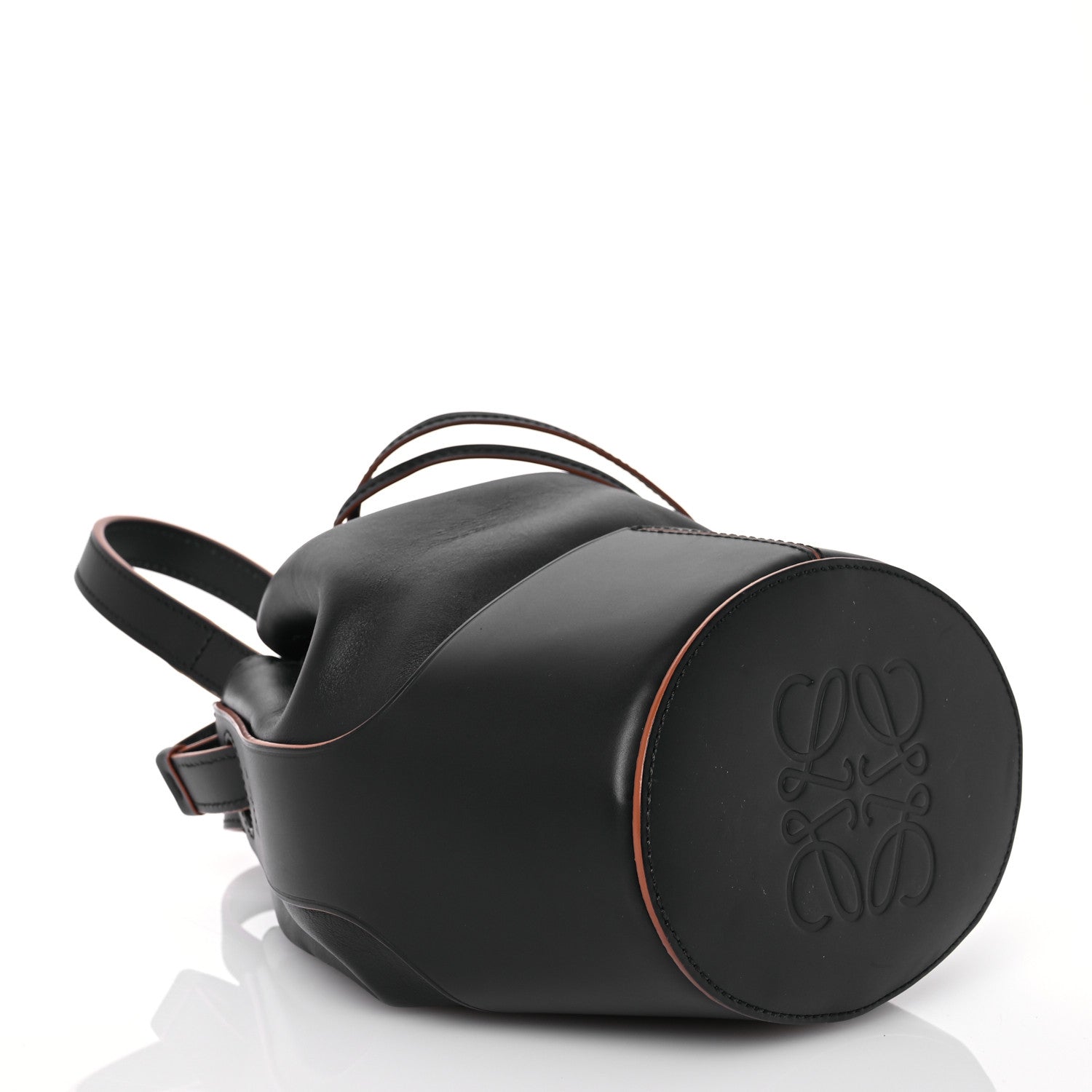 Loewe Calfskin Medium Balloon Bucket Bag Black Tan 4 of 14