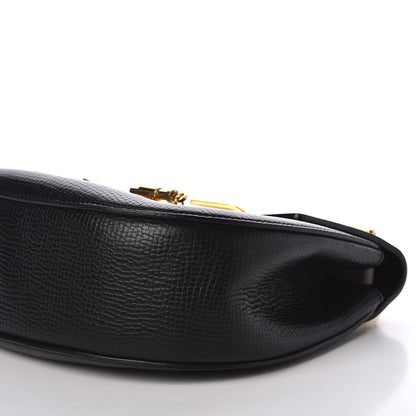 Chloe Grained Calfskin Lambskin Bi-Color Drew Shoulder Bag Black Powder Beige 6 of 8