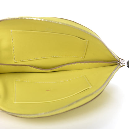 Hermes Chevre Mysore Tutti Frutti Citron Clutch Lime 5 of 9