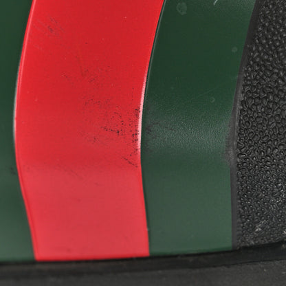 Gucci Rubber Web Mens Lug Sole Slide Sandals 11 Black Green Red 12 of 13